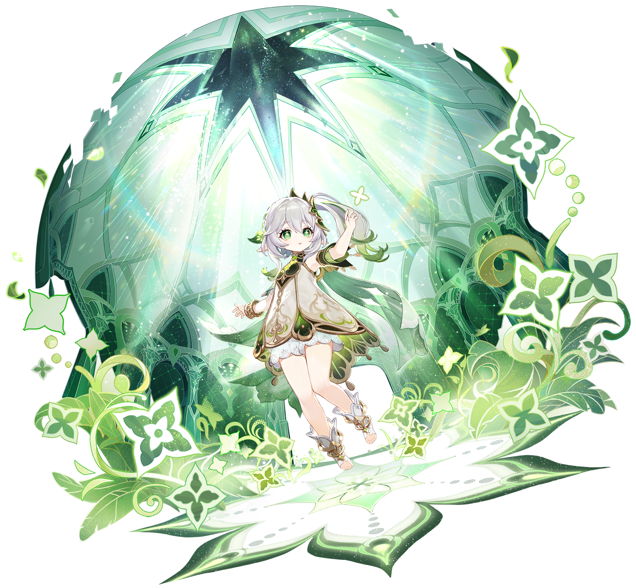 Transparent splash art for Nahida from Genshin Impact